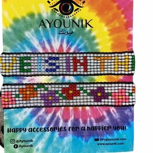 NEW Love is in the air rainbow beaded bracelet set